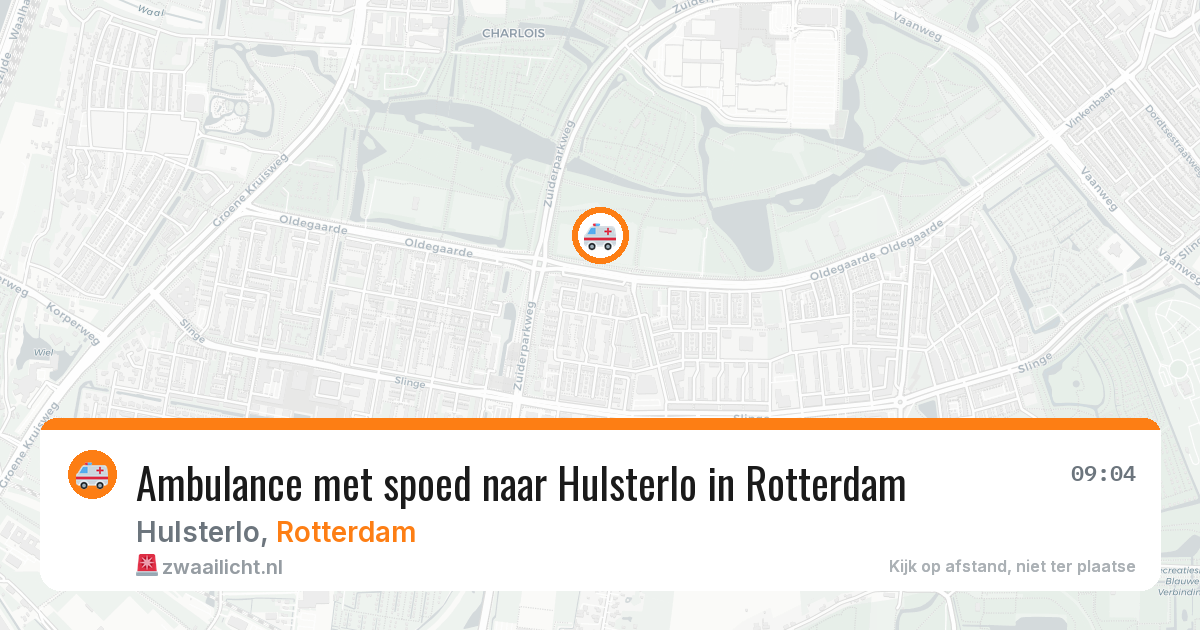 Ambulance met spoed naar Hulsterlo in Rotterdam — 28 mei 2026
