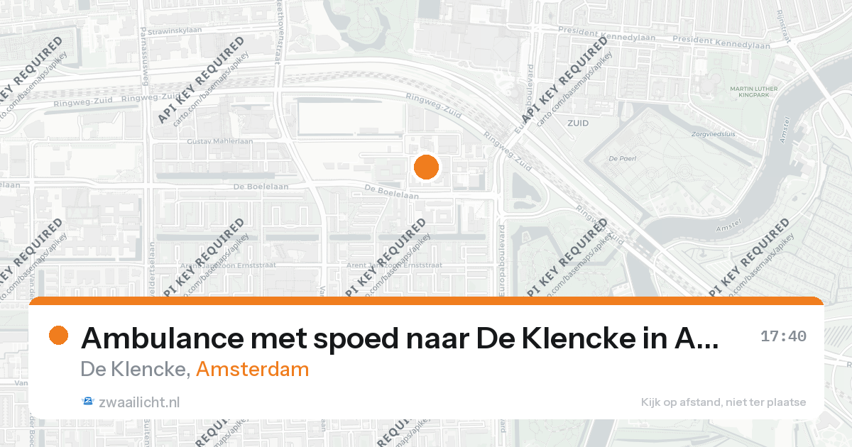 Ambulance met spoed naar De Klencke in Amsterdam — 26 aug 2026