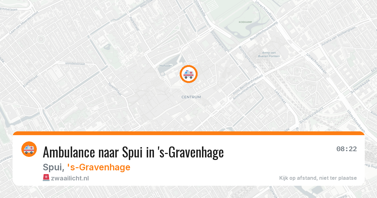 Ambulance naar Spui in 's-Gravenhage — 8 jul 2026