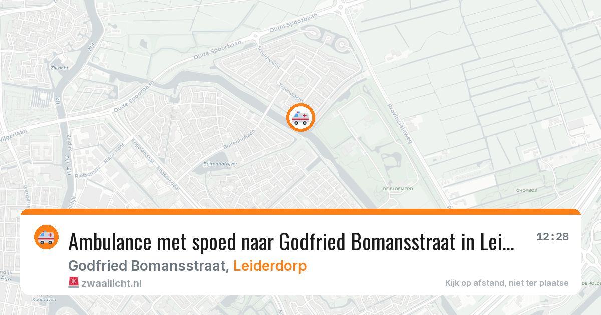 Ambulance met spoed naar Godfried Bomansstraat in Leiderdorp — 23 jun 2026