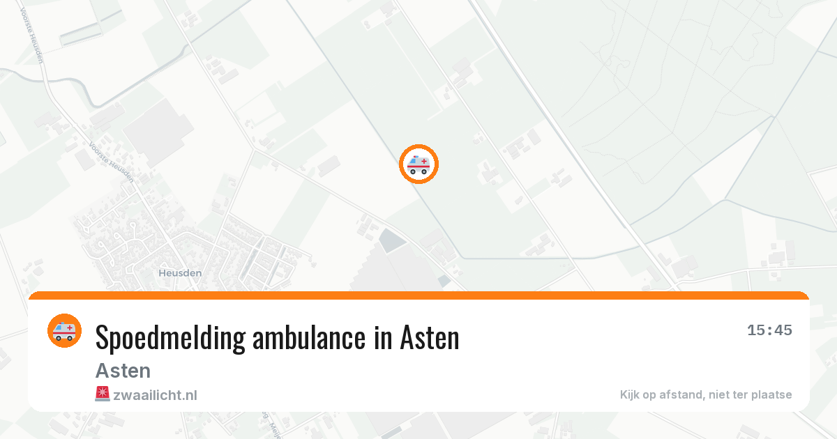 Spoedmelding ambulance in Asten — 14 aug 2026