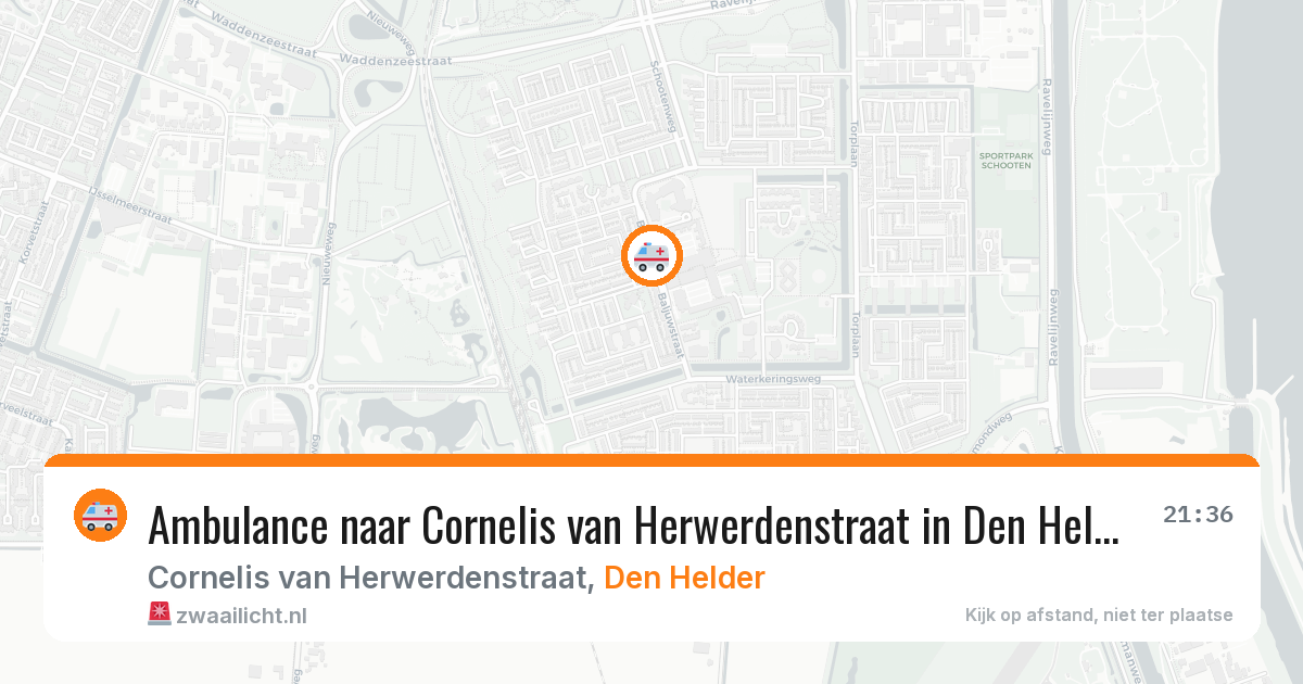 Ambulance naar Cornelis van Herwerdenstraat in Den Helder — 1 jul 2026