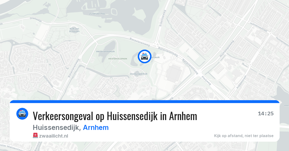Verkeersongeval op Huissensedijk in Arnhem — 13 apr 2026