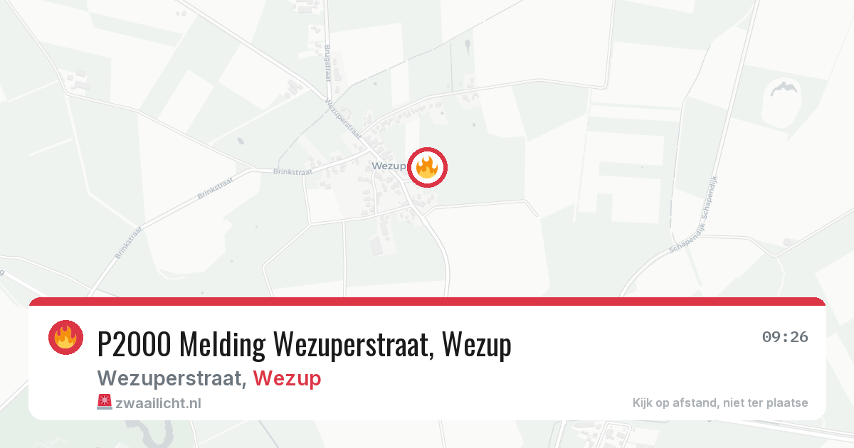 P2000 Melding Wezuperstraat, Wezup — 31 jul 2026