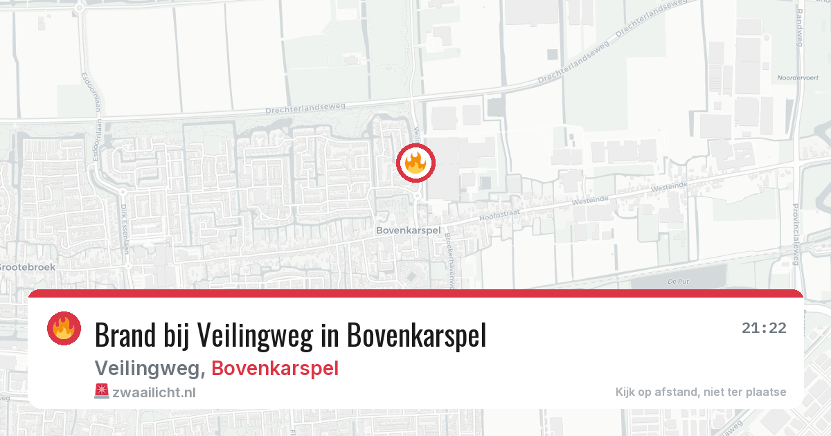 Brand bij Veilingweg in Bovenkarspel — 28 mei 2026