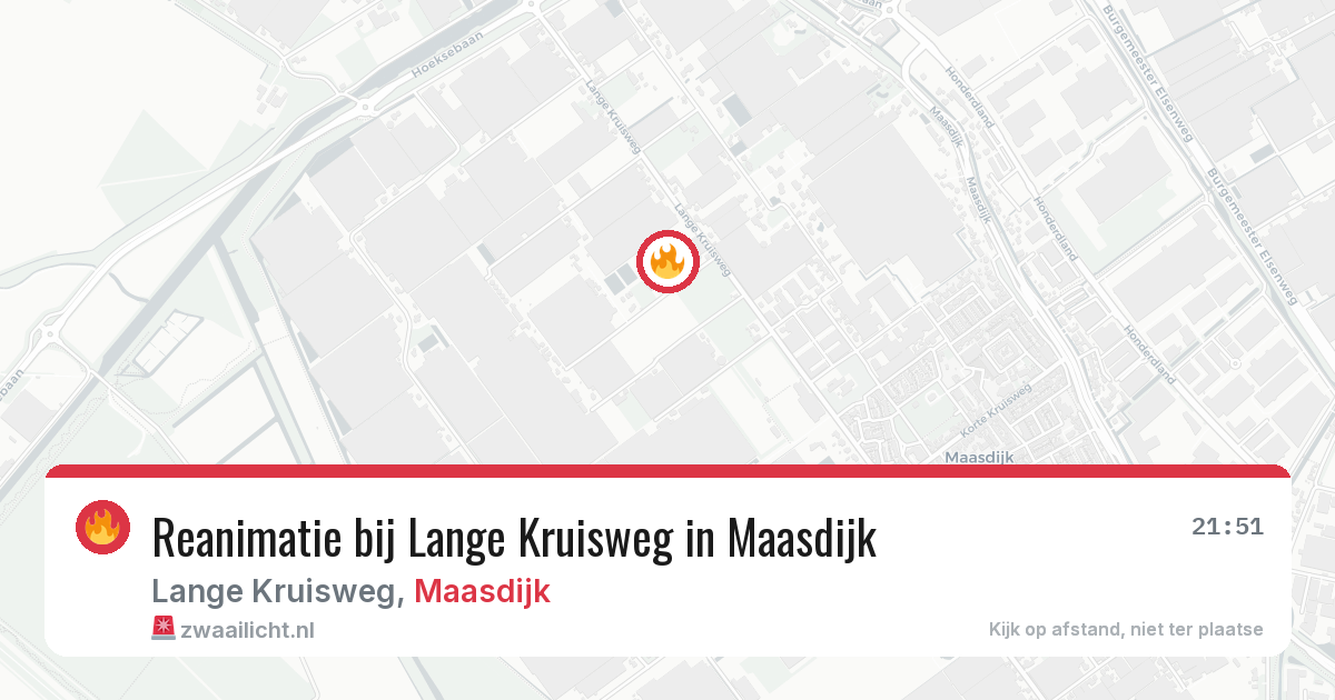 Reanimatie bij Lange Kruisweg in Maasdijk — 9 jun 2026