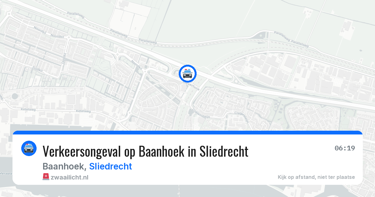 Verkeersongeval op Baanhoek in Sliedrecht — 1 jul 2026