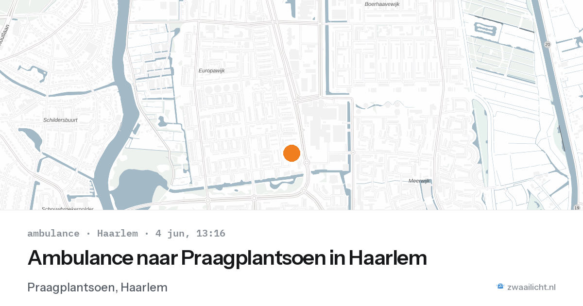 Ambulance naar Praagplantsoen in Haarlem — 4 jun 2026