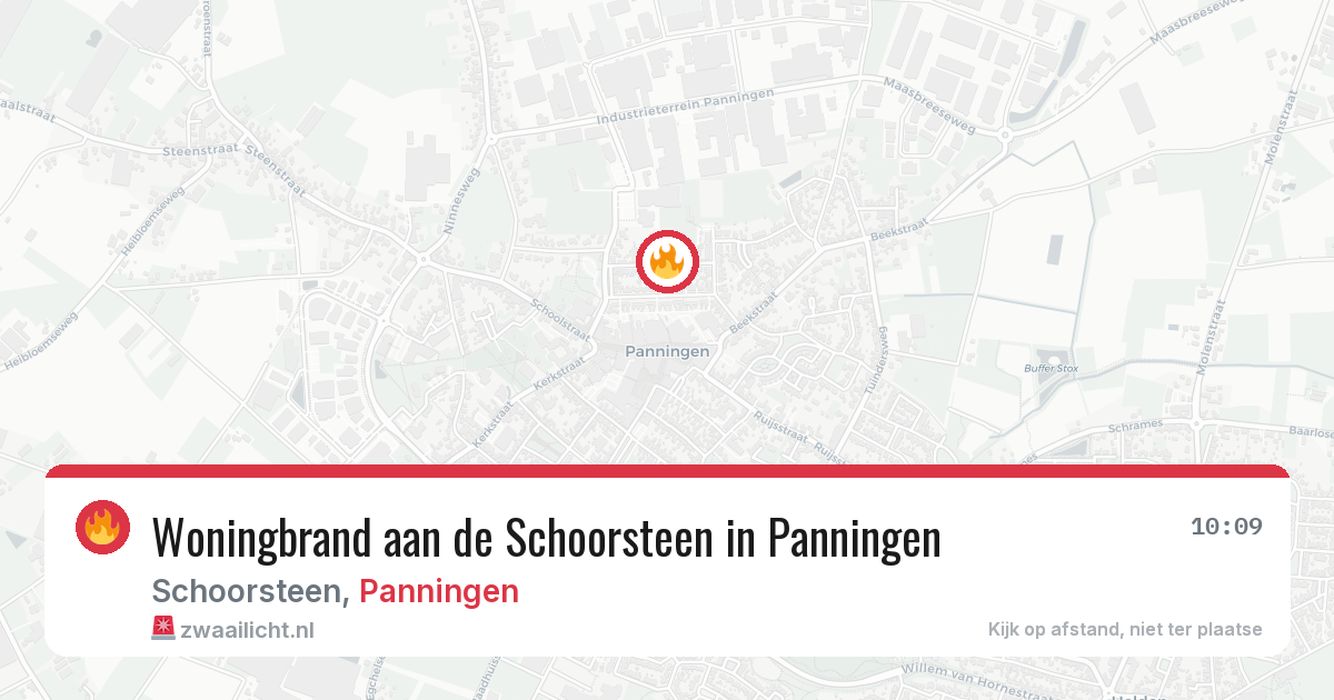 Woningbrand aan de Schoorsteen in Panningen — 12 mrt 2026