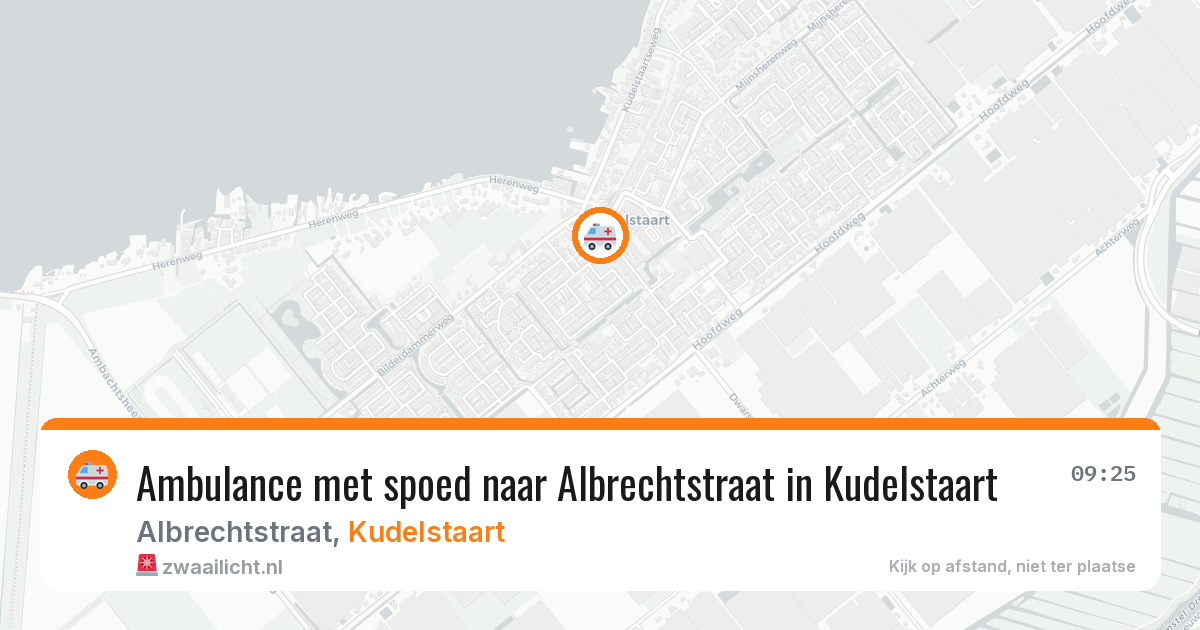 Ambulance met spoed naar Albrechtstraat in Kudelstaart — 16 jul 2026