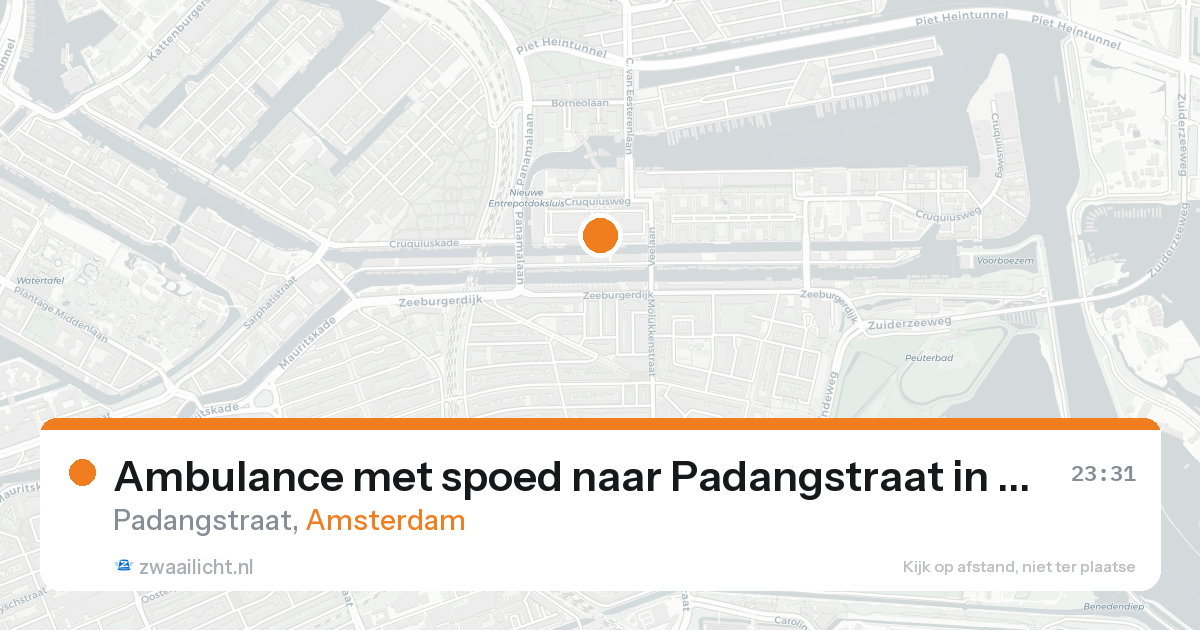 Ambulance met spoed naar Padangstraat in Amsterdam — 7 feb 2026
