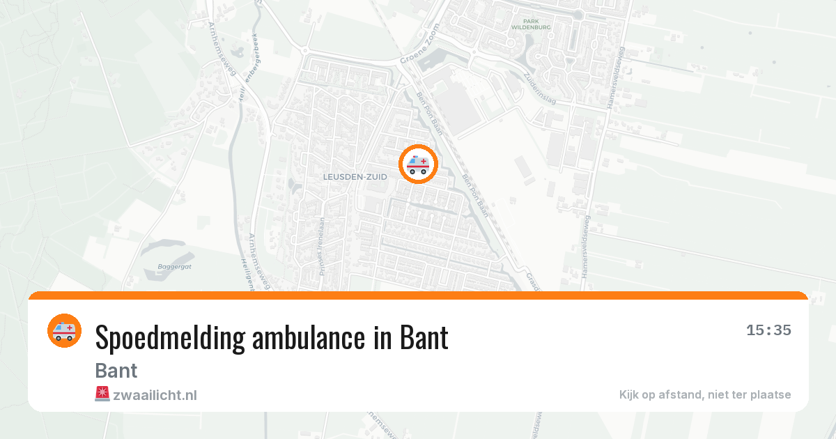 Spoedmelding ambulance in Bant — 25 jan 2026