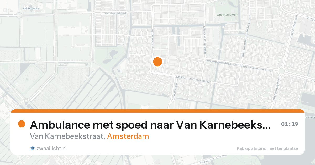 Ambulance met spoed naar Van Karnebeekstraat in Amsterdam — 8 feb 2026
