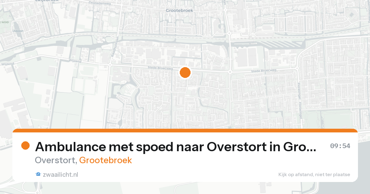 Ambulance met spoed naar Overstort in Grootebroek — 14 aug 2026