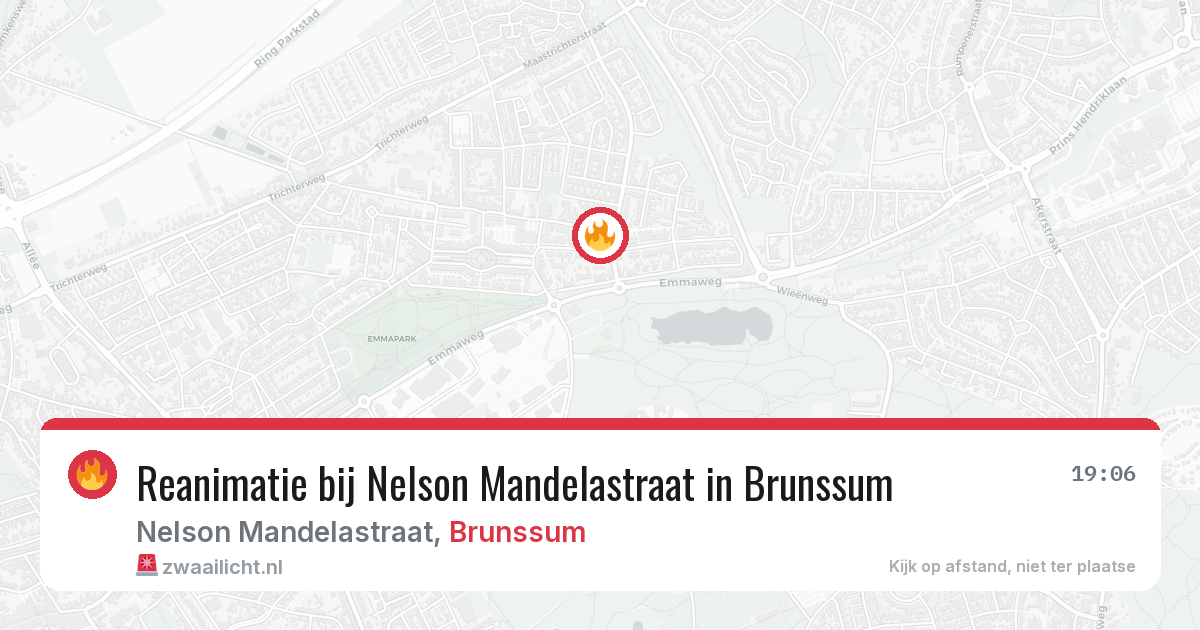 Reanimatie bij Nelson Mandelastraat in Brunssum — 26 mrt 2026