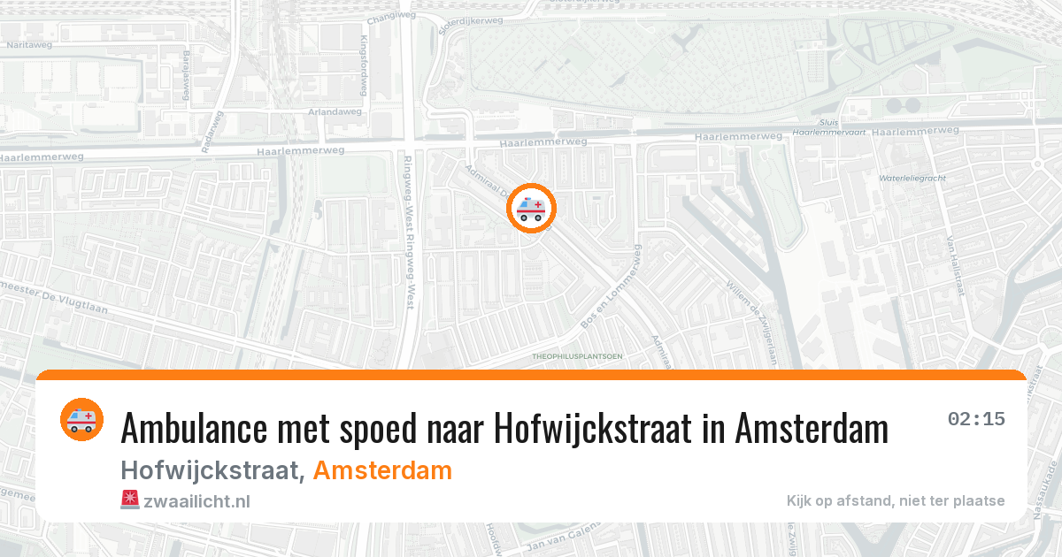 Ambulance met spoed naar Hofwijckstraat in Amsterdam — 3 apr 2026