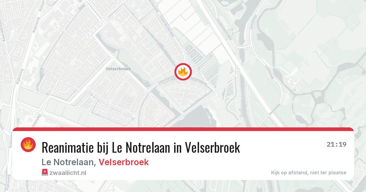 Reanimatie bij Le Notrelaan in Velserbroek — 31 jul 2026