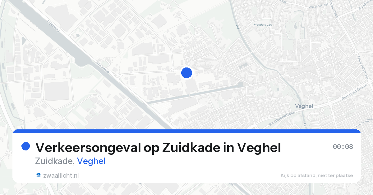 Verkeersongeval op Zuidkade in Veghel — 15 aug 2026