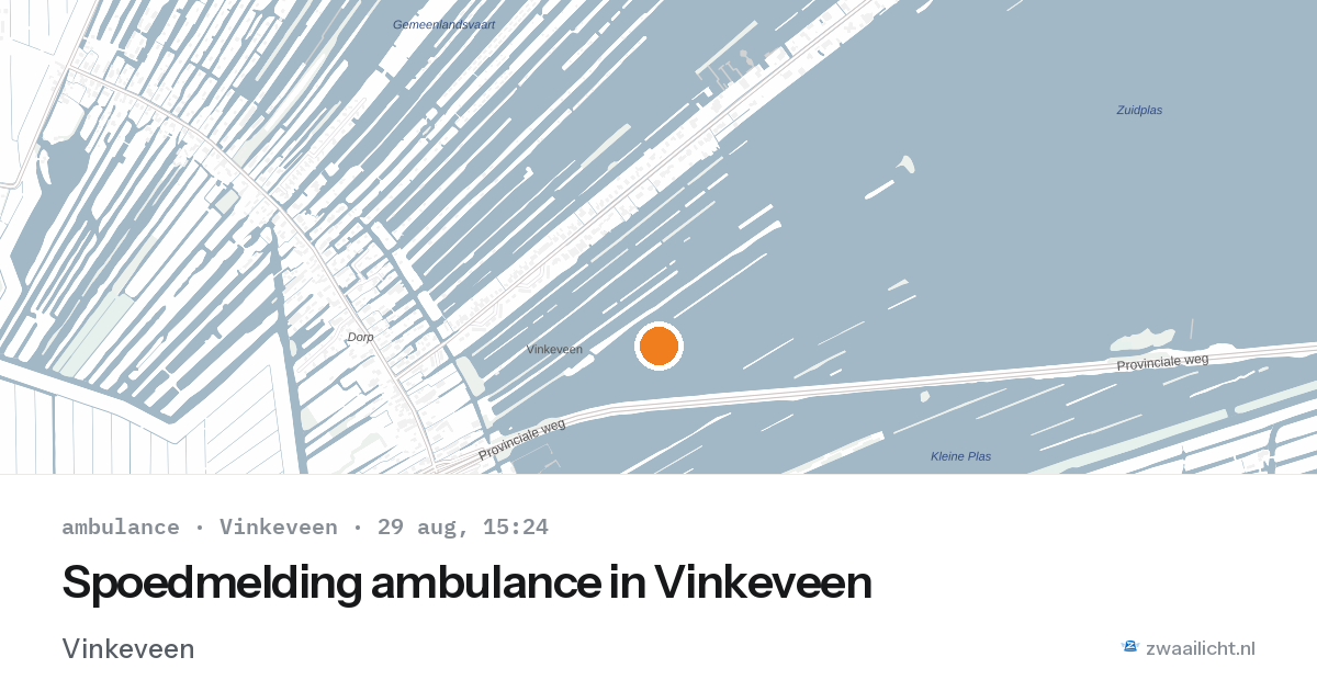 Spoedmelding ambulance in Vinkeveen — 29 aug 2026