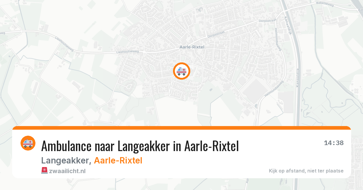 Ambulance naar Langeakker in Aarle-Rixtel — 18 mei 2026
