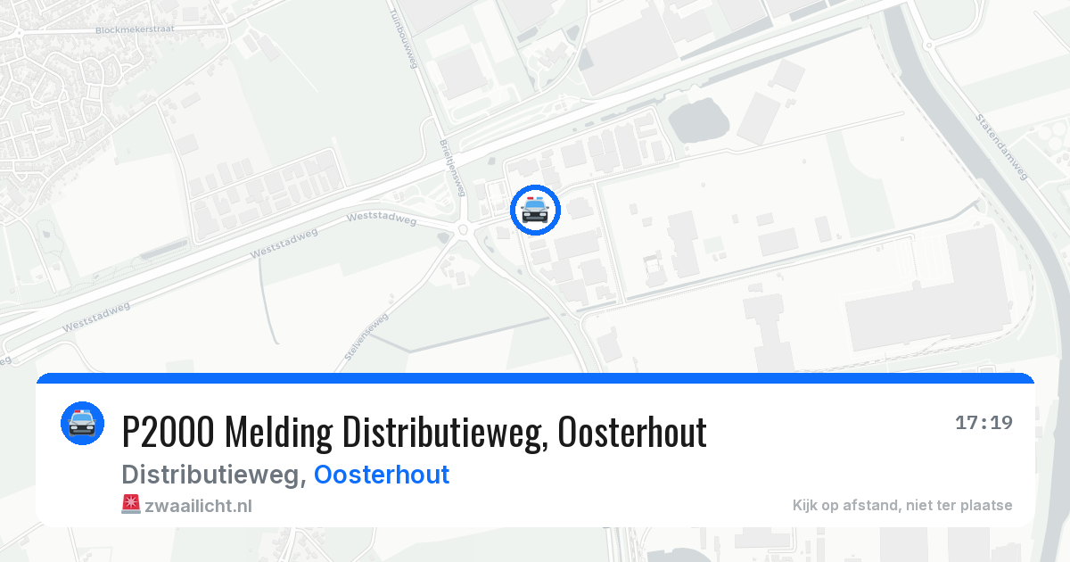 P2000 Melding Distributieweg, Oosterhout — 5 mei 2026