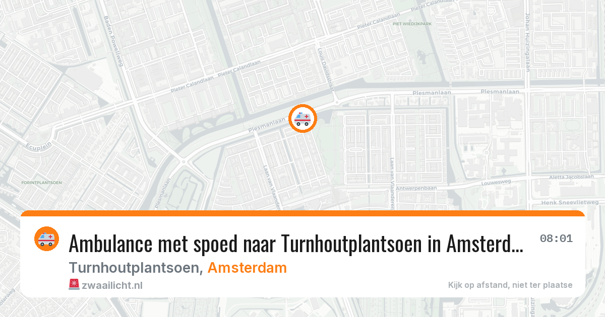 Ambulance met spoed naar Turnhoutplantsoen in Amsterdam — 24 jun 2026