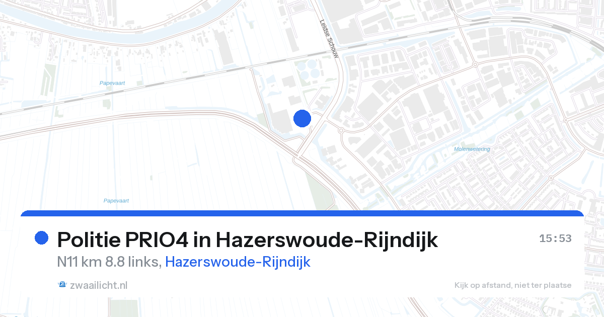 Politie PRIO4 in Hazerswoude-Rijndijk — 24 aug 2026 | 🚨 Zwaailicht.nl