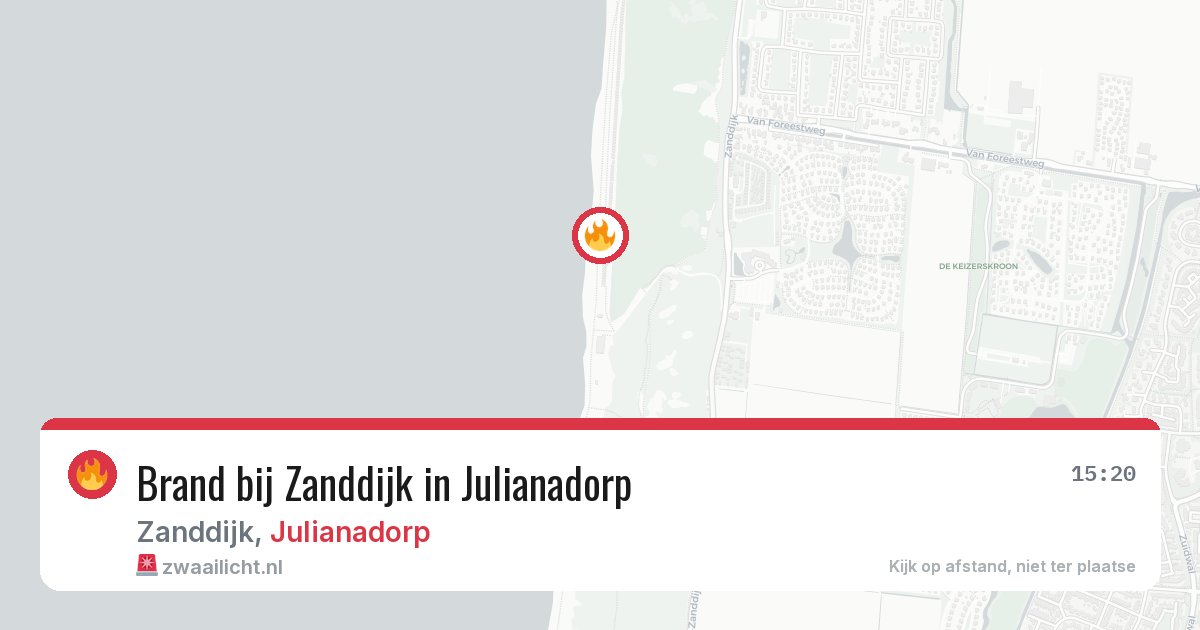 Brand bij Zanddijk in Julianadorp — 28 jul 2026