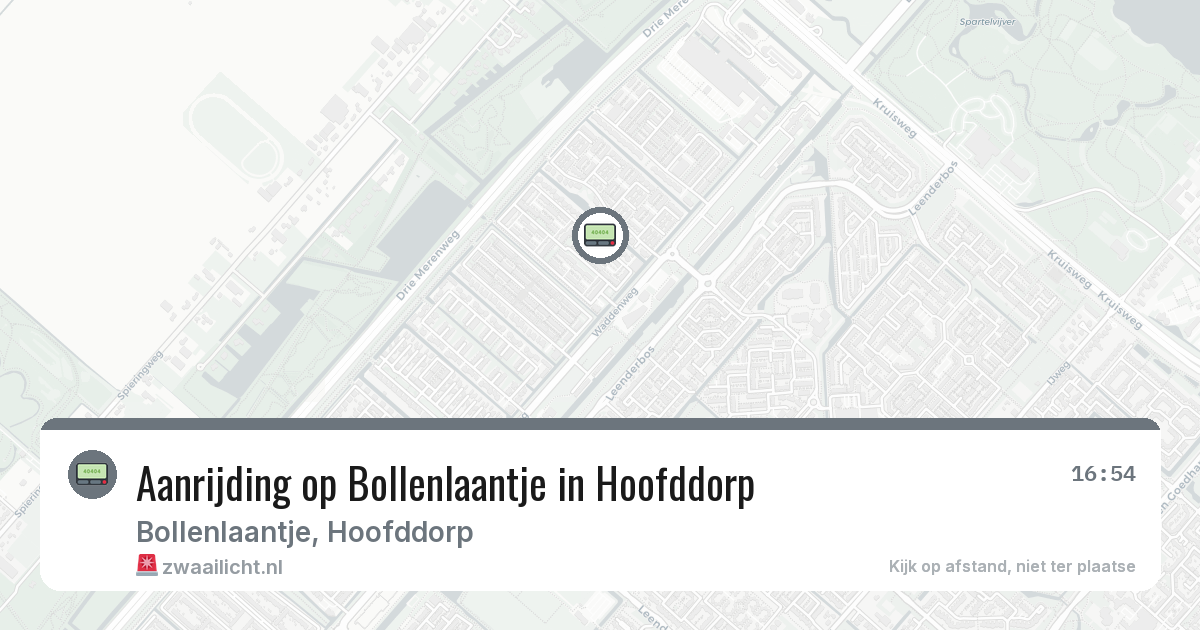 Aanrijding op Bollenlaantje in Hoofddorp — 25 feb 2026