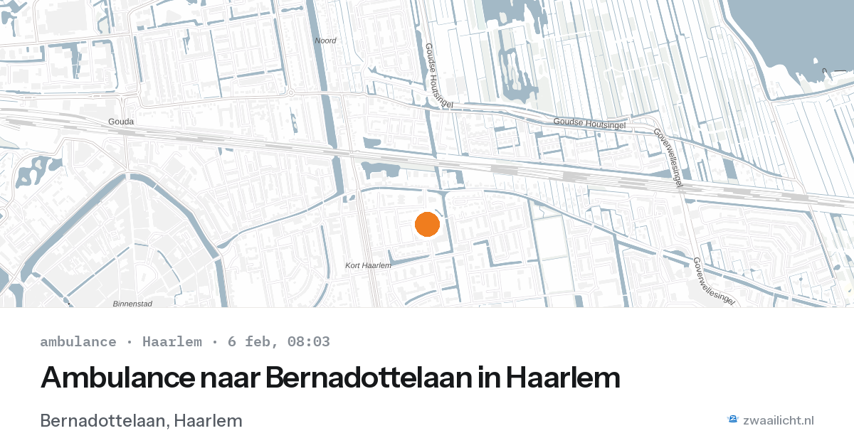 Ambulance naar Bernadottelaan in Haarlem — 6 feb 2026
