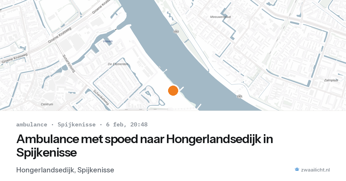Ambulance met spoed naar Hongerlandsedijk in Spijkenisse — 6 feb 2026