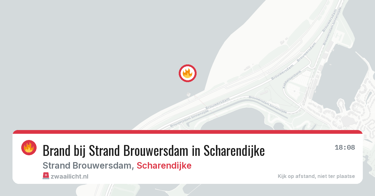 Brand bij Strand Brouwersdam in Scharendijke — 22 feb 2026