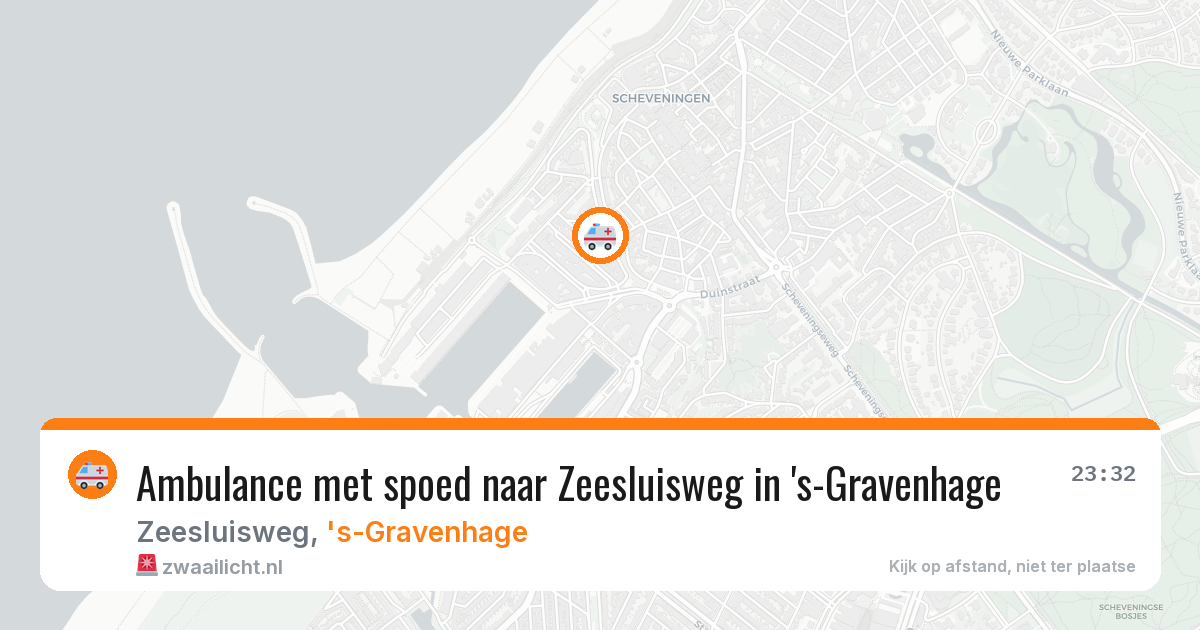 Ambulance met spoed naar Zeesluisweg in 's-Gravenhage — 20 mei 2026