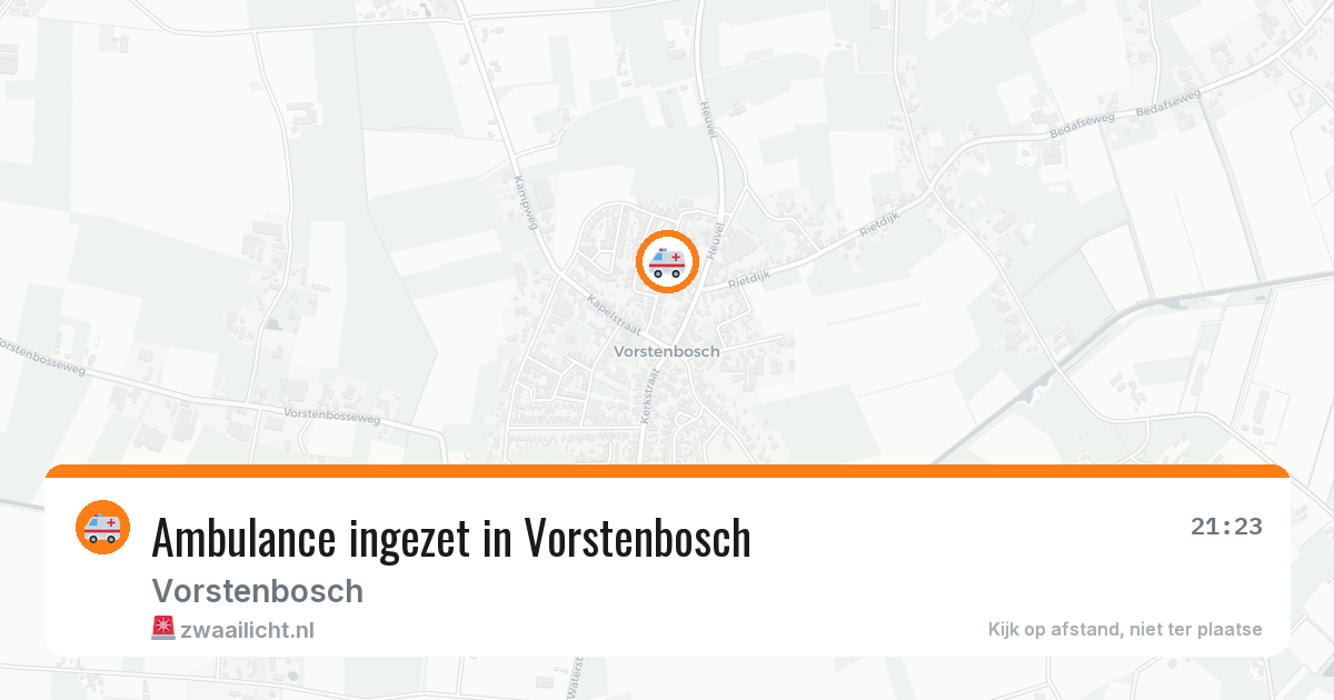 Ambulance ingezet in Vorstenbosch — 22 apr 2026