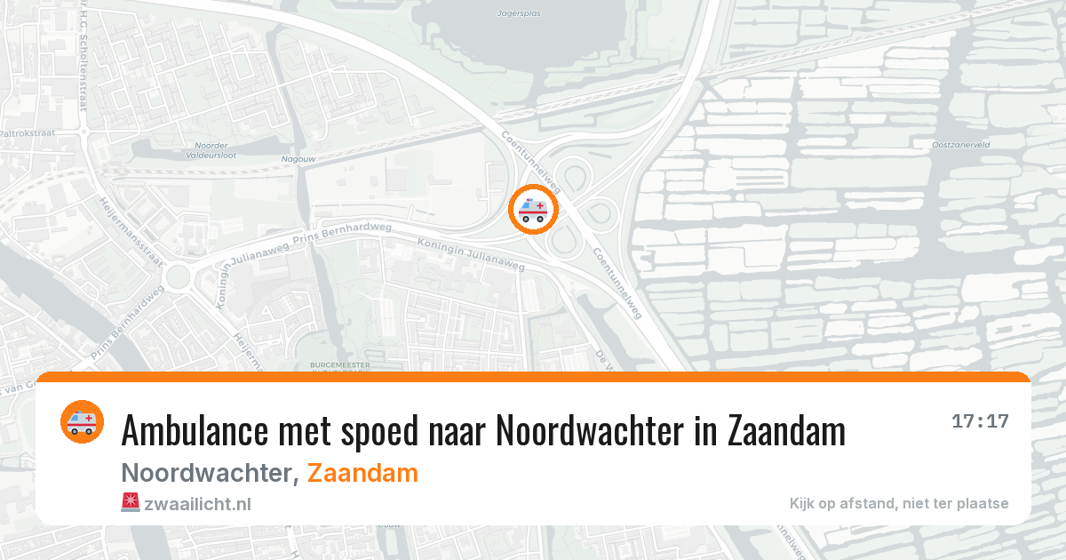 Ambulance met spoed naar Noordwachter in Zaandam — 5 mrt 2026