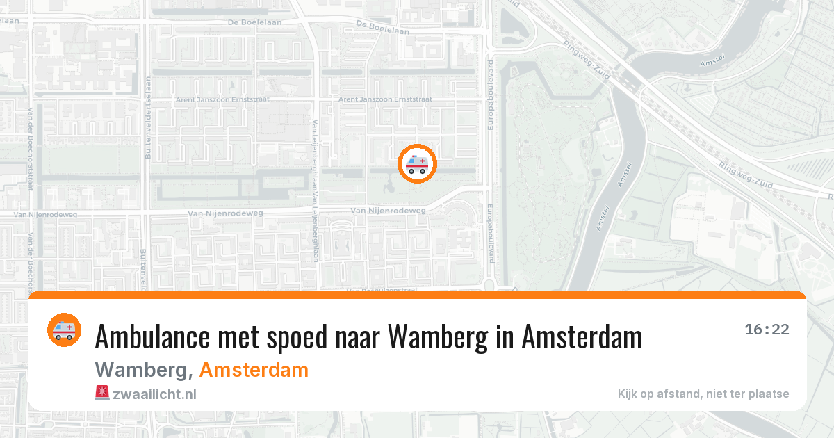 Ambulance met spoed naar Wamberg in Amsterdam — 29 jan 2026