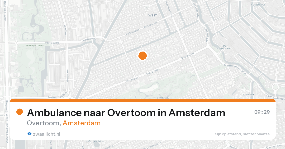 Ambulance naar Overtoom in Amsterdam — 22 aug 2026