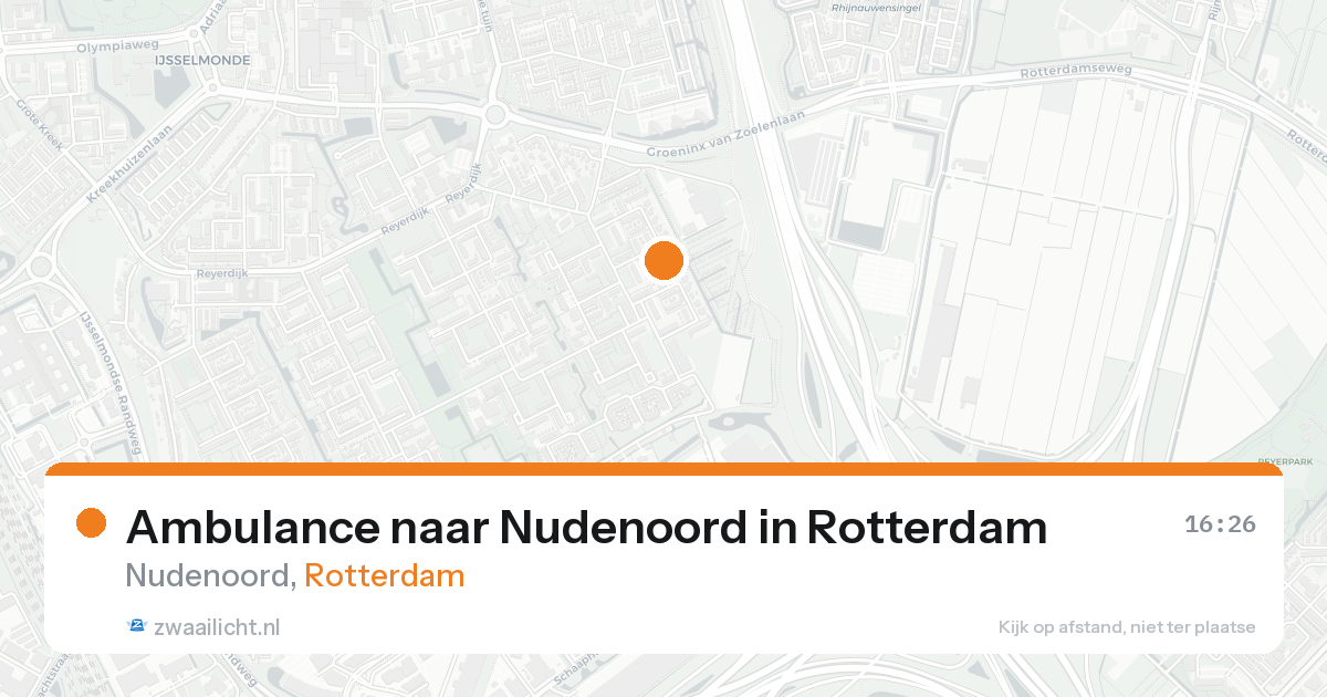 Ambulance naar Nudenoord in Rotterdam — 19 aug 2026