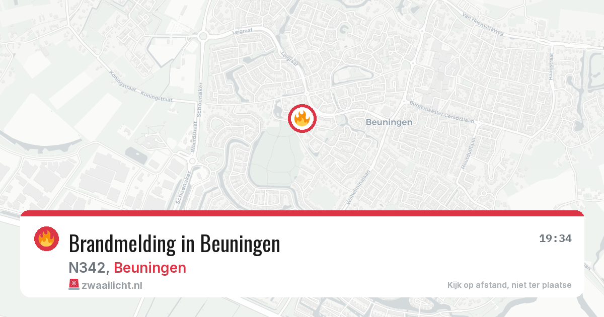 Brandmelding in Beuningen — 9 jun 2026