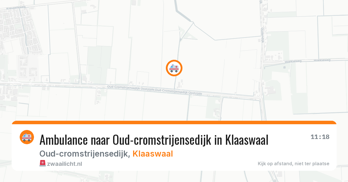Ambulance naar Oud-cromstrijensedijk in Klaaswaal — 23 mei 2026