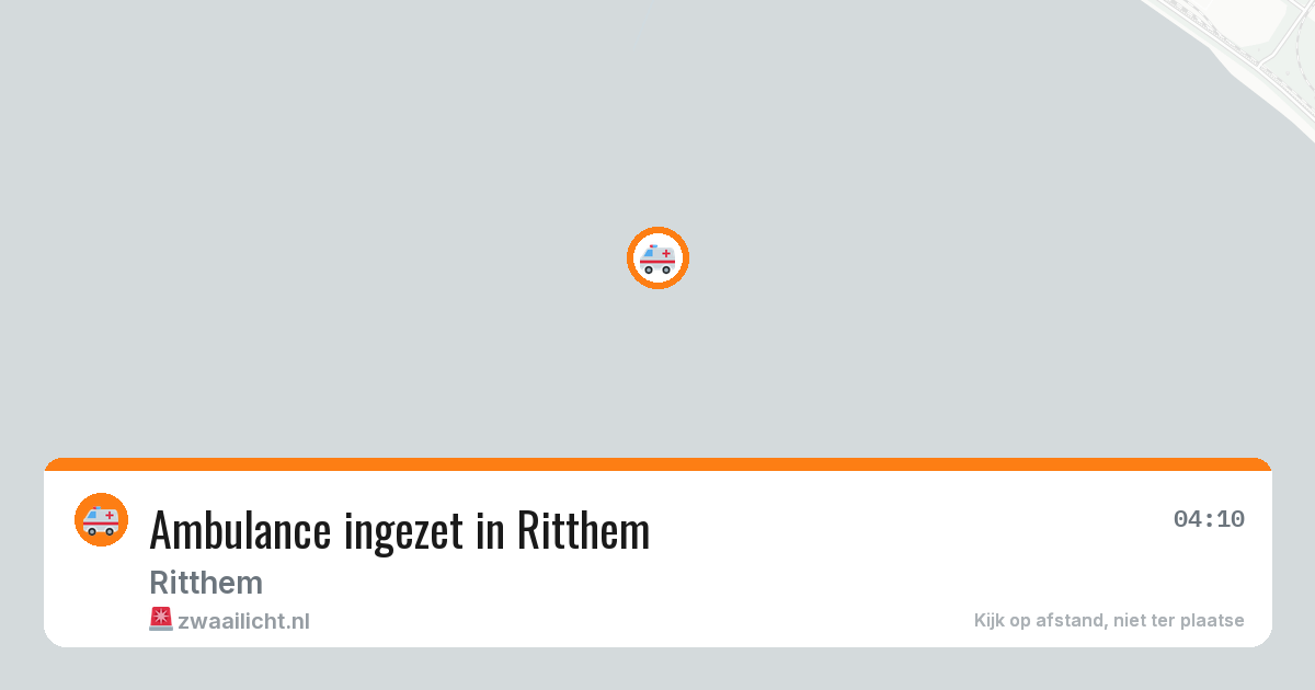 Ambulance ingezet in Ritthem — 12 aug 2026