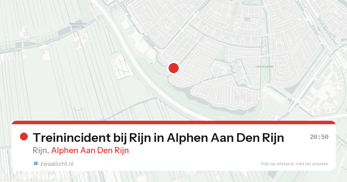 Treinincident bij Rijn in Alphen Aan Den Rijn — 22 aug 2026