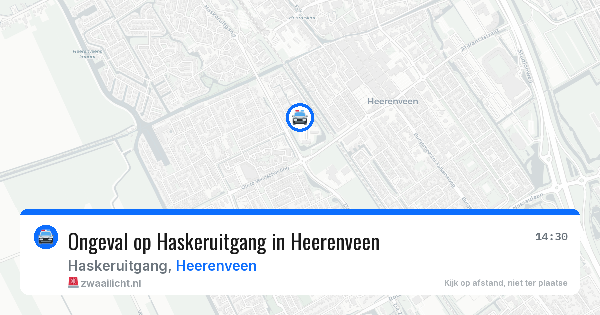 Ongeval op Haskeruitgang in Heerenveen — 20 jul 2026