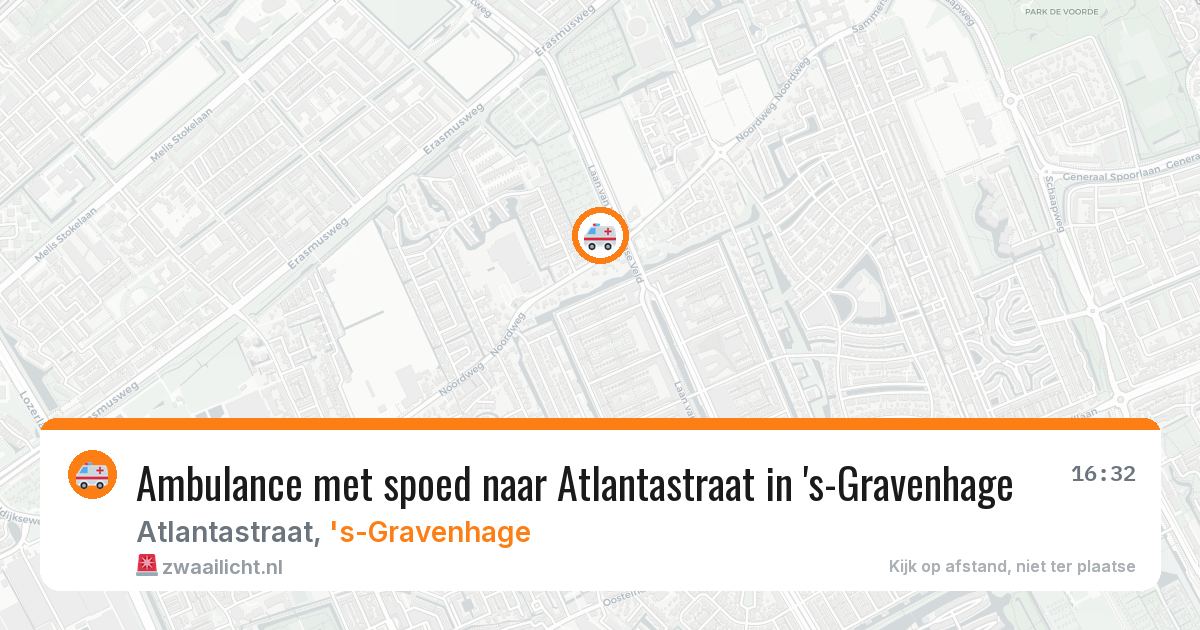 Ambulance met spoed naar Atlantastraat in 's-Gravenhage — 27 jun 2026