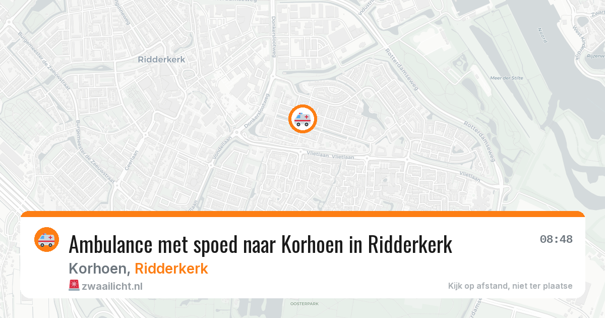 Ambulance met spoed naar Korhoen in Ridderkerk — 4 jul 2026