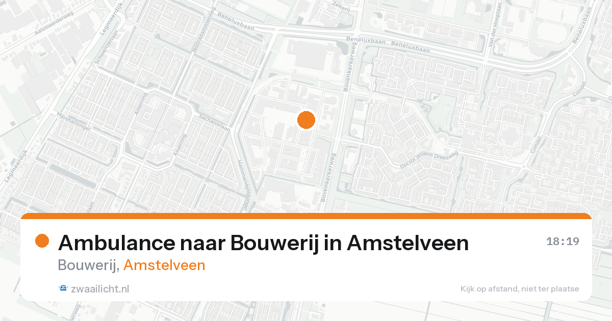 Ambulance naar Bouwerij in Amstelveen — 21 jul 2026