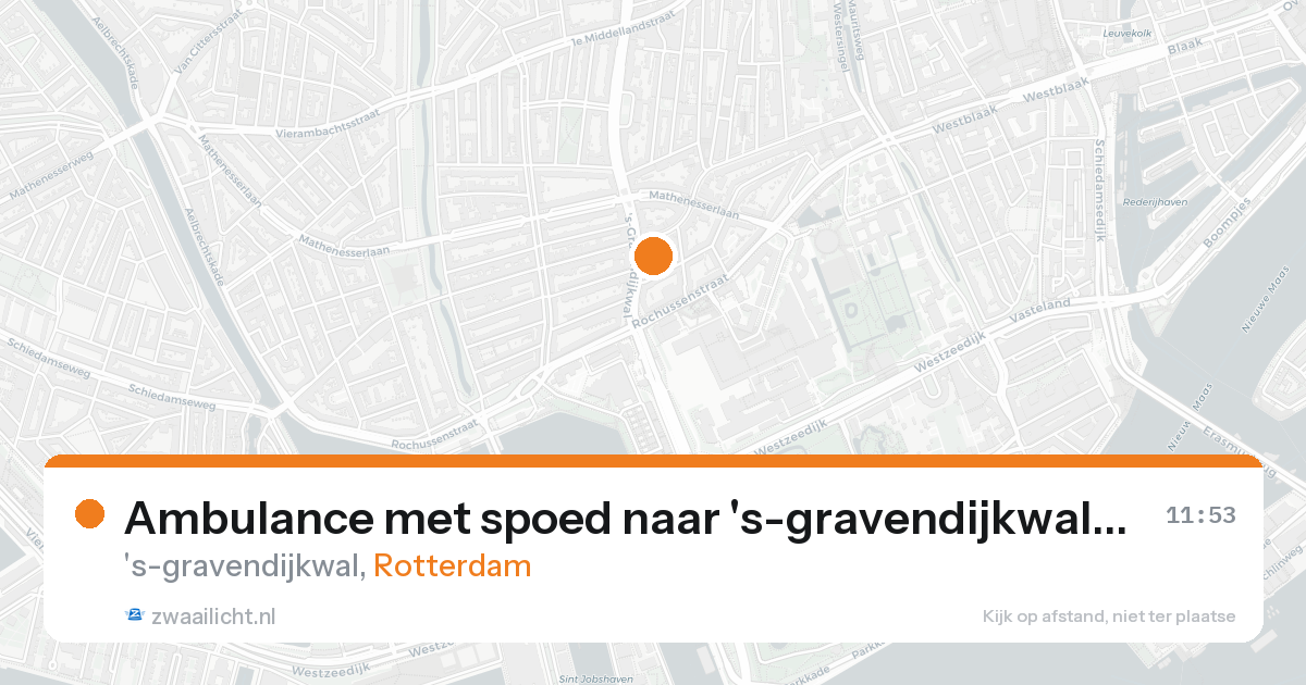 Ambulance met spoed naar 's-gravendijkwal in Rotterdam — 22 aug 2026