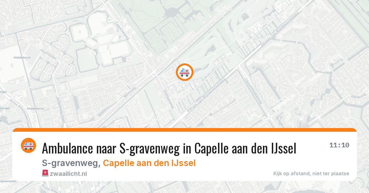 Ambulance naar S-gravenweg in Capelle aan den IJssel — 14 aug 2026