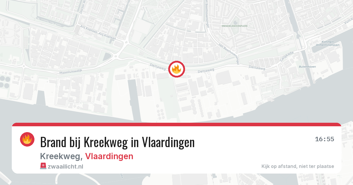Brand bij Kreekweg in Vlaardingen — 4 aug 2026