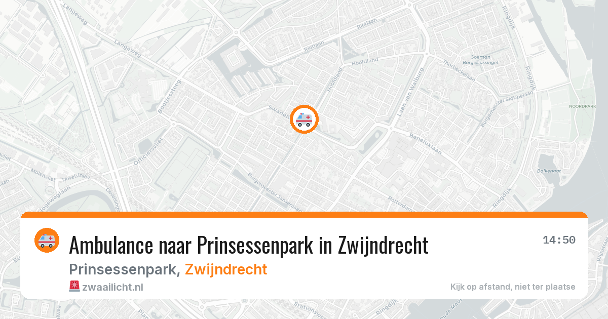 Ambulance naar Prinsessenpark in Zwijndrecht — 10 aug 2026